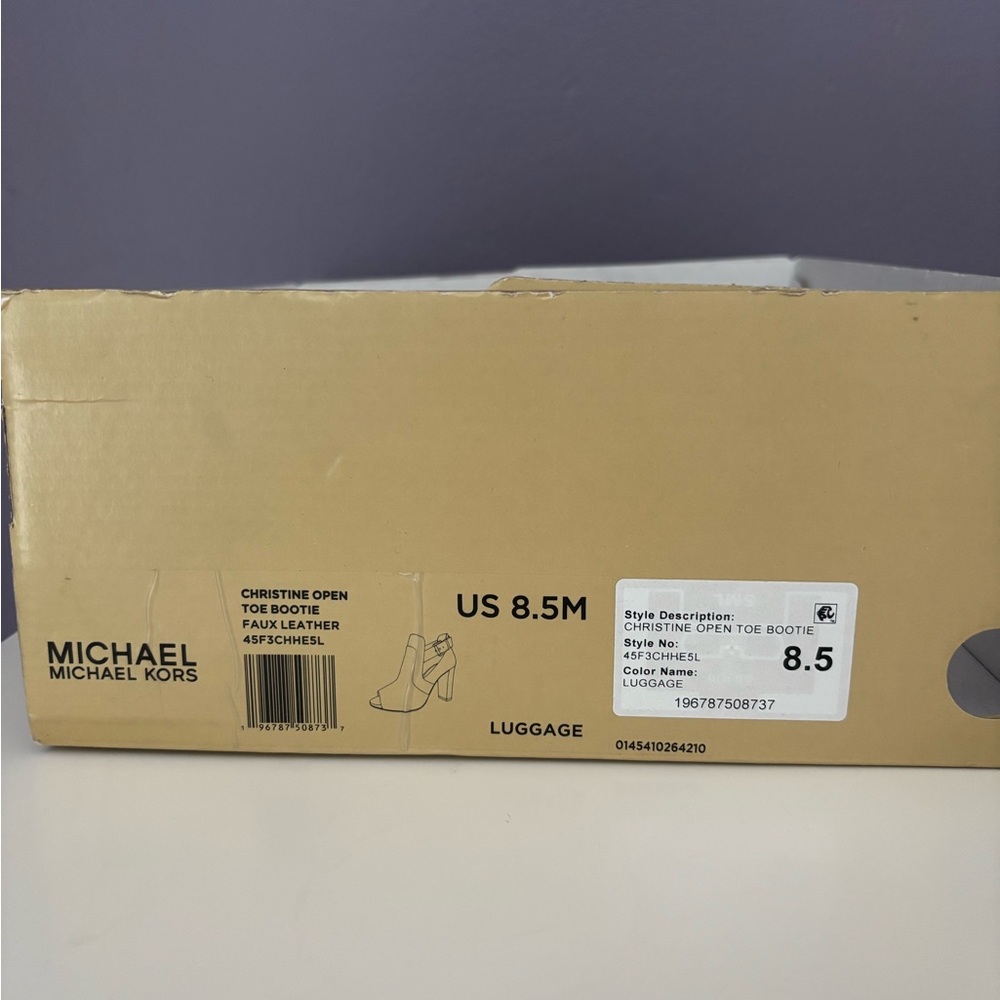 Michael Kors Brown Open-Toe Ankle Bootie - Picture 7 of 7